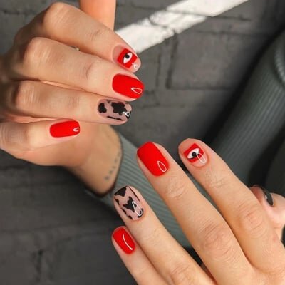 unghie rosse muccate